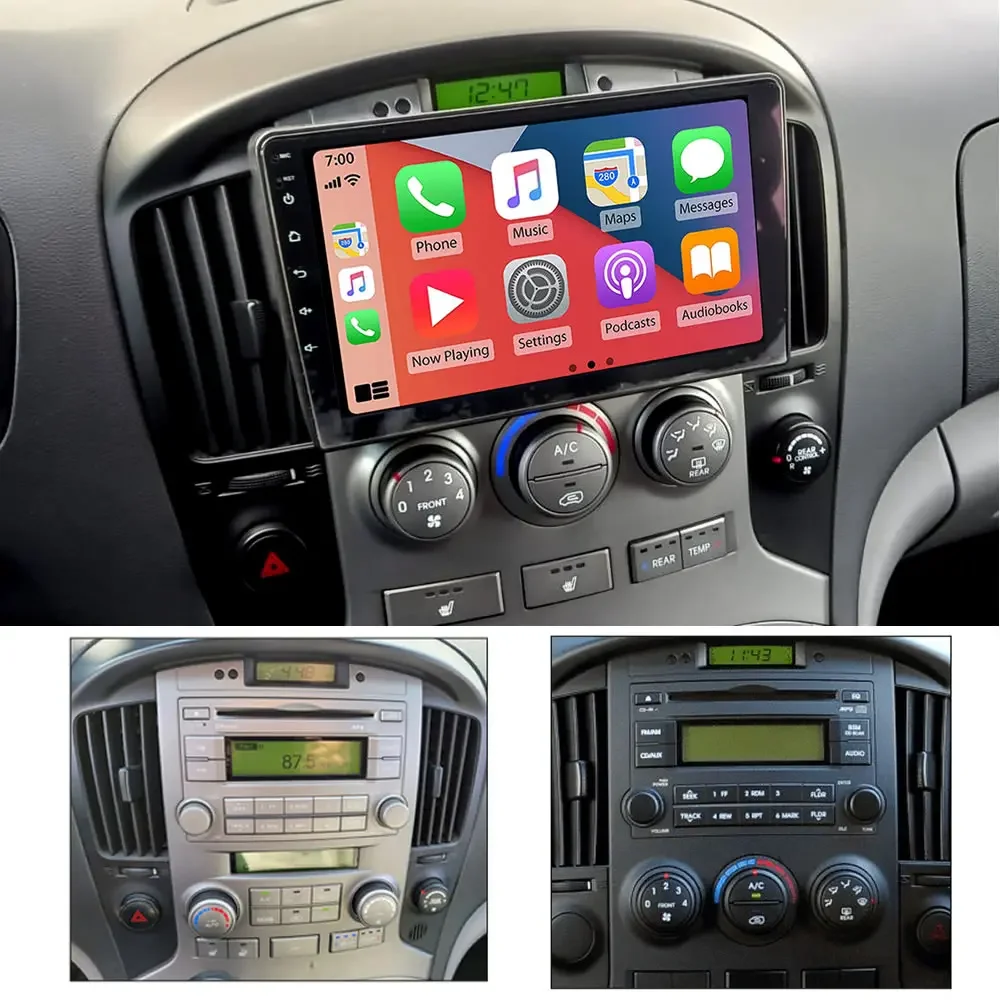 CAMECHO 9" Android 13 Car Stereo For Hyundai Starex/H1 (2007-2015) – Wireless CarPlay, Android Auto, GPS, Backup Cam & More