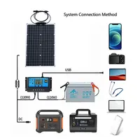 Kit de système de panneaux solaires flexibles 1000W, chargeur de batterie 12V, contrôleur 100A complet pour la prise en charge extérieure de la maison 5