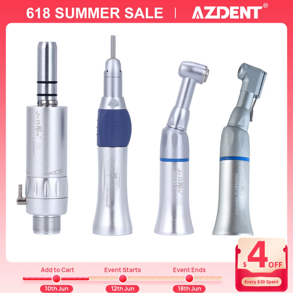 AZDENT Dental niska prędkość rękojeść e type Push Button kątnica prosto