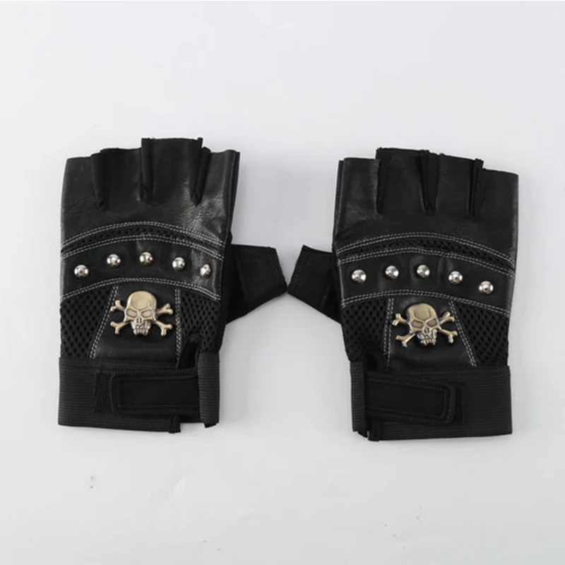 

Pu Leather Stylish Half Finger Summer Cycling Motorcycle Accessories Hip Hop Unique Fashion Statement Edgy Motorcycle Gear Edgy