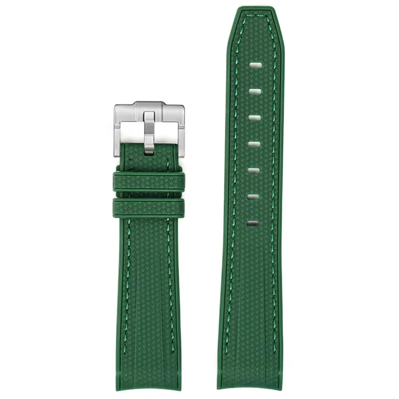 Premium 20mm Rubber Silicone Watch Band - Curved End Wrist Bracelet