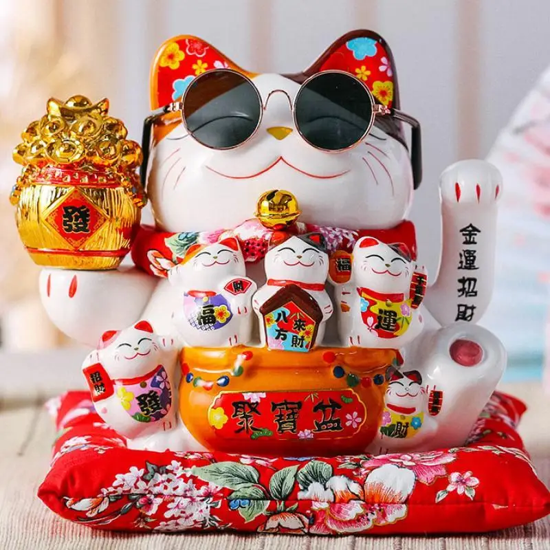 

Lucky Cat Decoration ornaments Lucky Cat Radio Wave Treasure Shop Gift China Good Luck Home Decoration Craft Holiday Gift