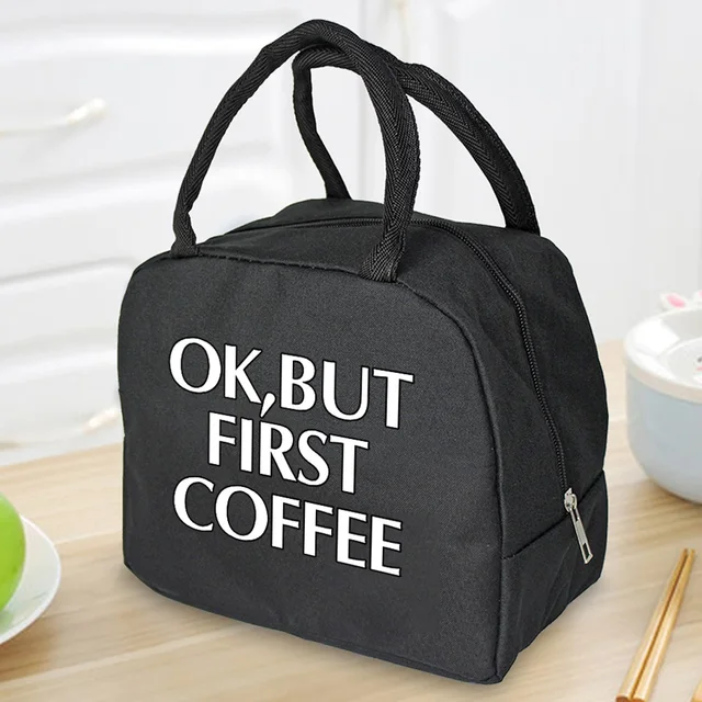 Insulated Lunch Bag  Zipper Cooler Tote Thermal Bag Lunch Box  Canvas Food Picnic Lunch Bags for Work Handbag Food Pattern 4Food011