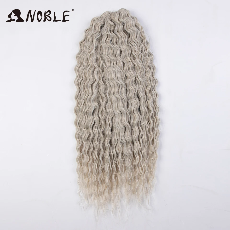 Noble Synthetic Hair Cosplay Water Wave 24Inch Twist Crochet Hair Braid Hair Ombre Blonde Pink Deep Wave Braiding Hair Extension
