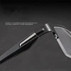 New Unisex Business Myopia Glasses for Men Metal Half Frame Minus Eyeglasses Anti Blue Light Nearsighted Eyewear Diopter To -6.0 4