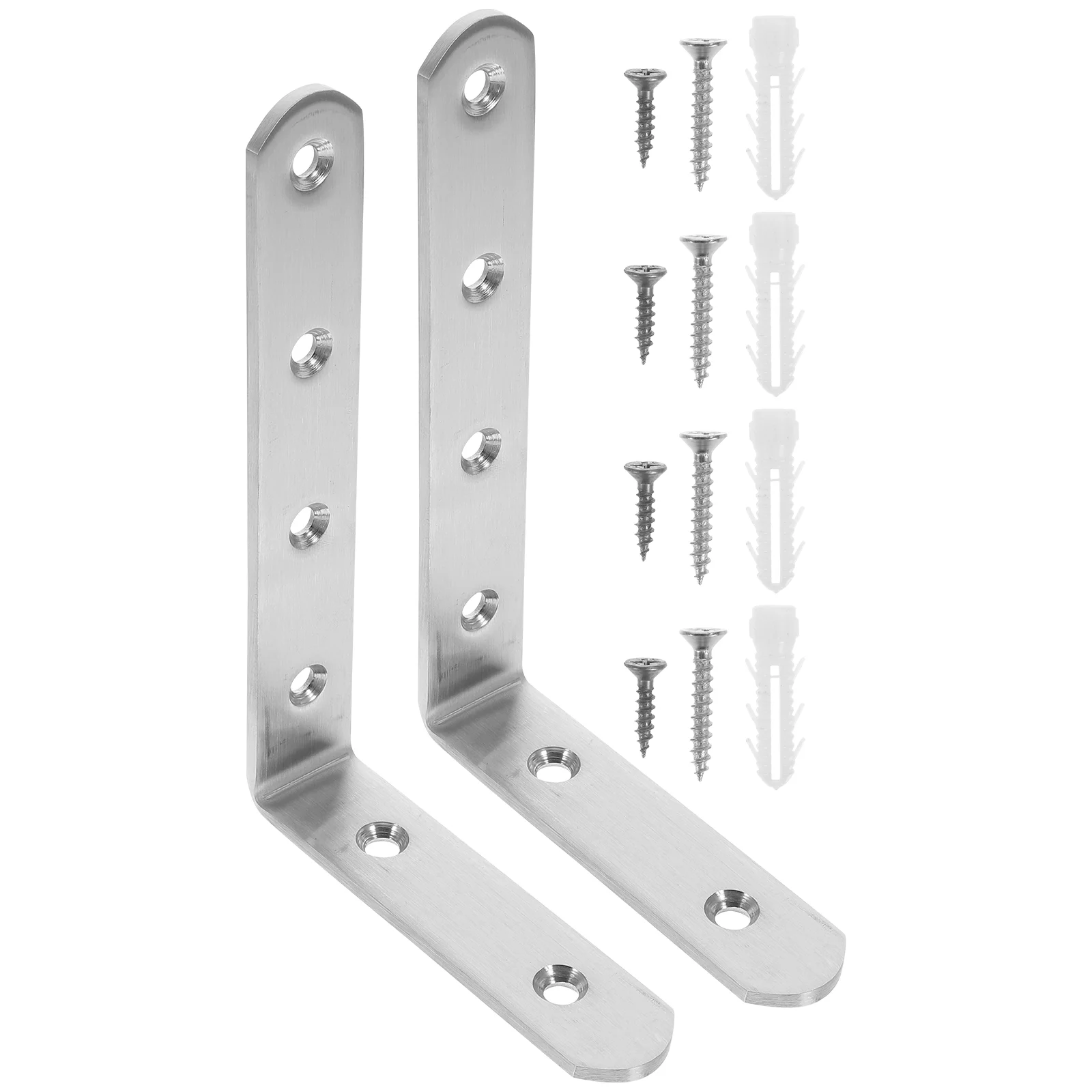 

2 Pcs Anti-tip Kit Furniture Wall Anchor Baby Proofing Fall to The Ground Anchors 304 Stainless Steel Bookcase