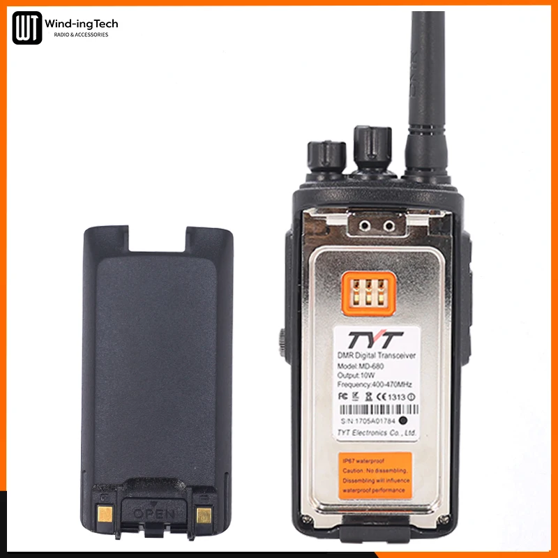 TYT MD 680 Digital/Analog Walkie Talkie 10W UHF 400-470MHz VHF 136-174Mhz Single Band IP67 Waterproof Dual Time Soft Ham Radio 3