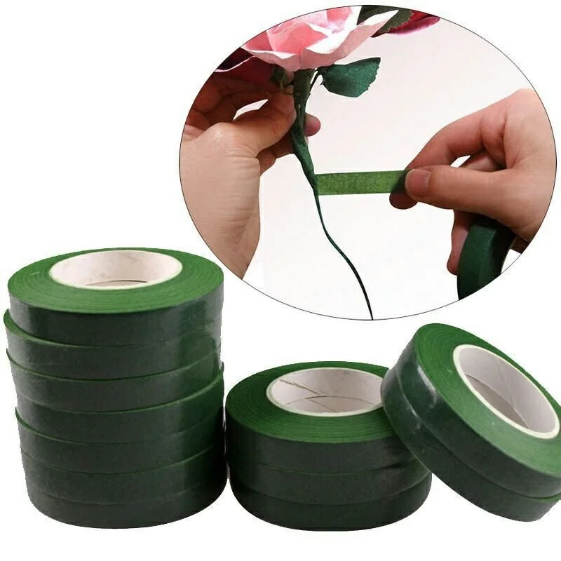 12 Pcs Floral Tape Florist Stem Wrap Green Tape For Bouquet Flowers And  Crafts Making - AliExpress