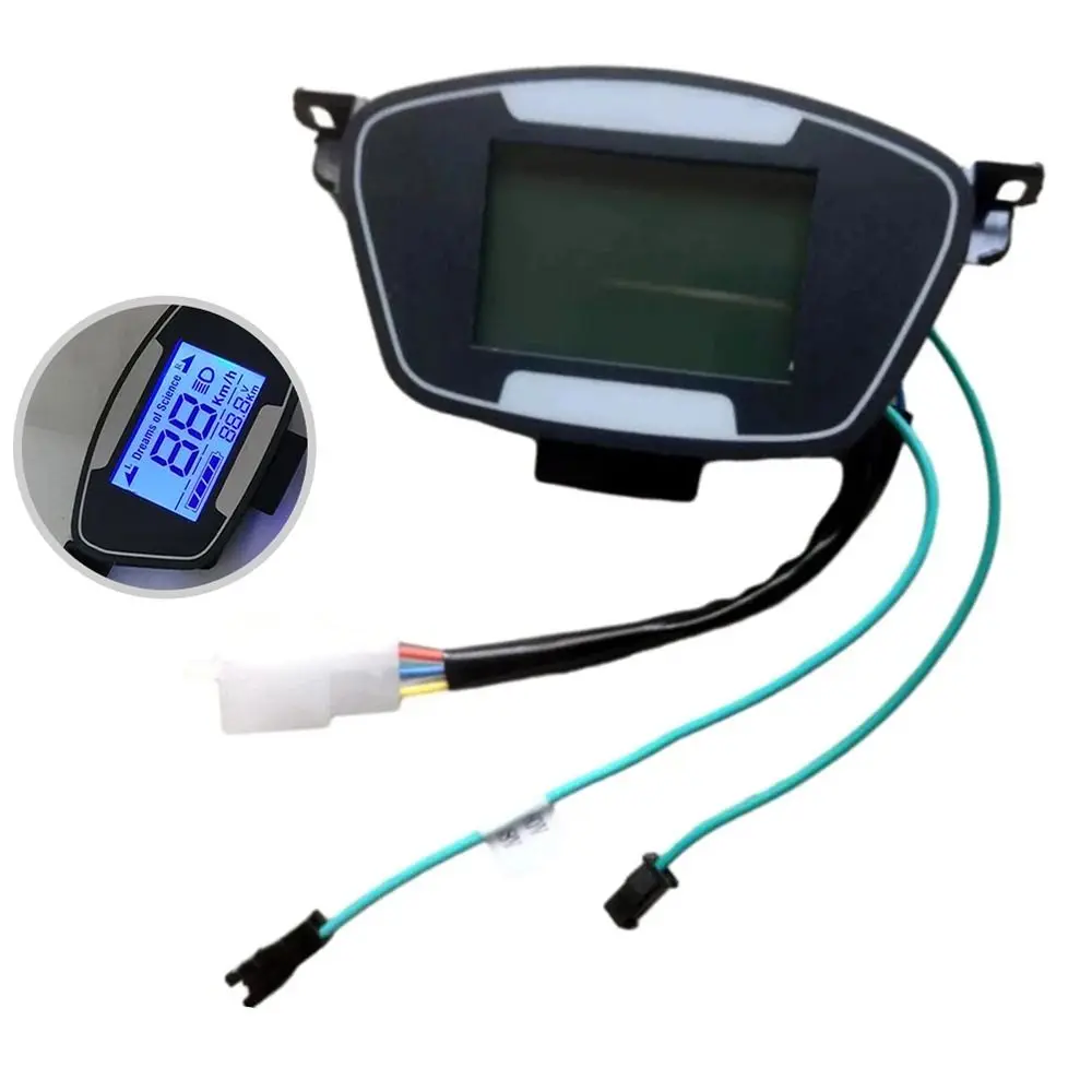 1Pcs 디스플레이 액세서리 Ebike 스쿠터 LCD 디스플레이 48-72V 6Pin 모터 속도계 화면(전기 자전거 E-Bike용 케이스 포함)