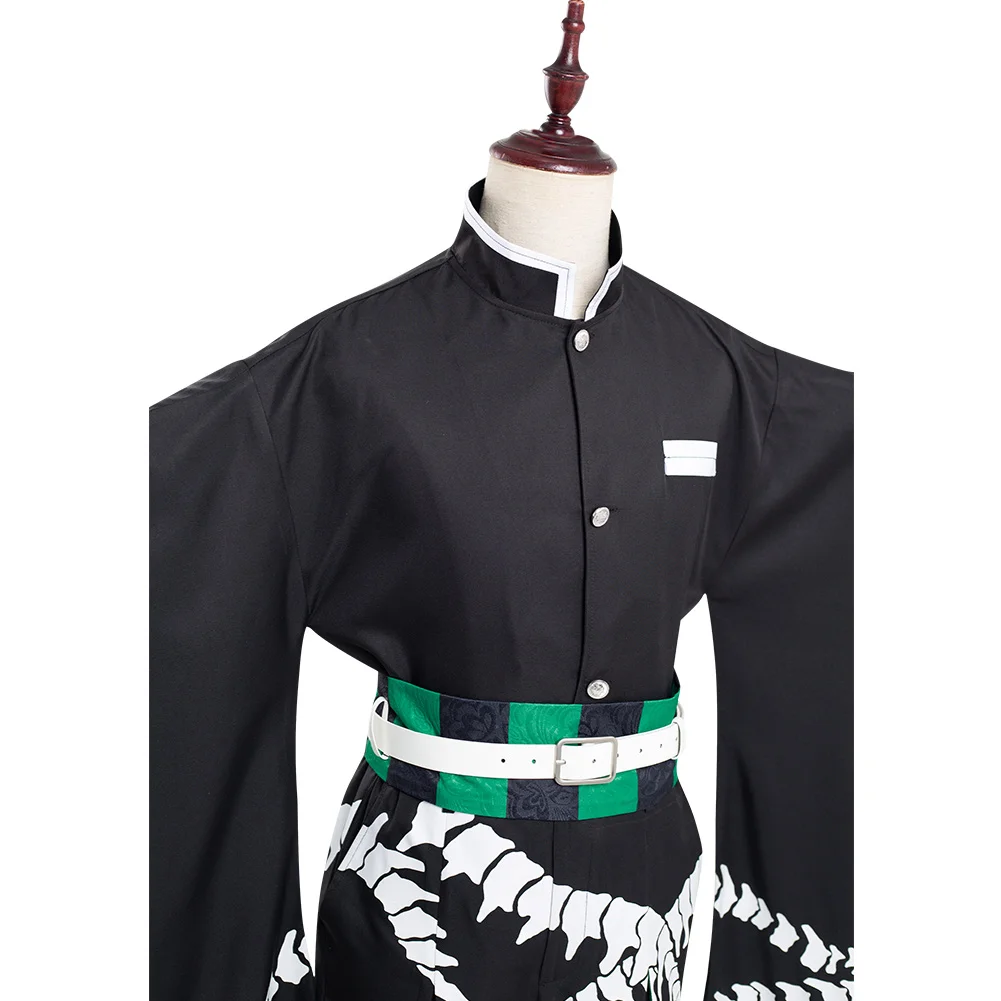 Demon Slayer: Kimetsu no Yaiba-Inspired Tanjiro Kamado Haori and Hakama Costume for Cosplay (Unofficial)