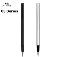Jinhao 65 Black Silver Color Daily work Notes Office Fountain Pen EF F 0.30mm Nib Student School Writing Pen Stationery Supplies 1
