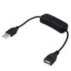28cm USB Switch Extension Cable Support Data Transmit and Power Supply with On/Off Power Switch for LED Strips, USB Devices 4