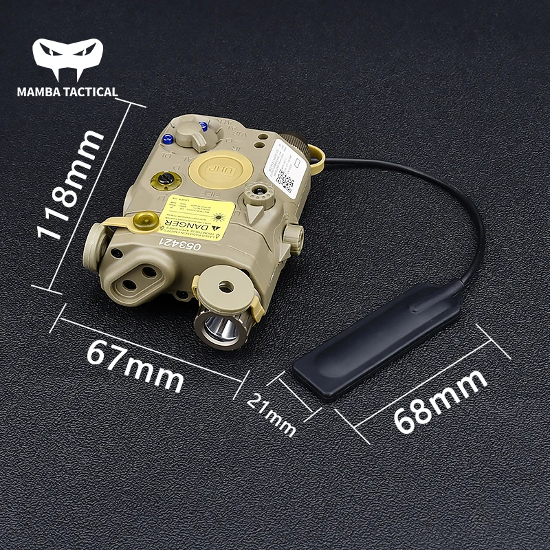 WADSN New PEQ15 AN/PEQ-15 Red Dot Laser+White LED Flashlight+ IR Laser Weapon Light Hunting Rifle Battery Case Fit 20mm Rail