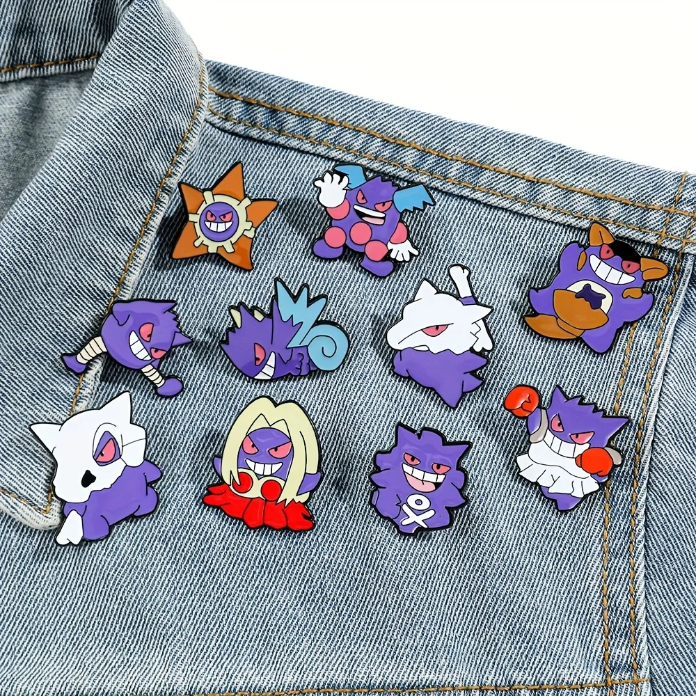 Creative Cubone Brooch Fashion Gengar Enamel Pins Backpack Clothing Jewelry Metal Badge Accessories Gift Men Women 5/10 Pcs enamel pins,enamel brooch,metal brooch