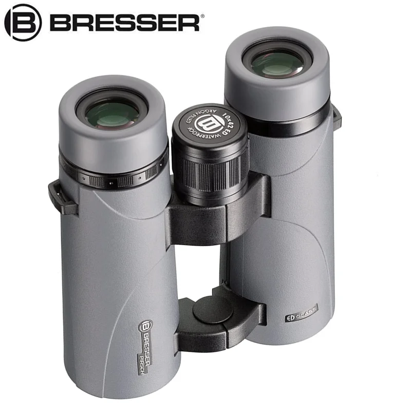 

Bresser Pirsch ED 8x34 / 10x34 / 8x42 / 10x42 / 8x56 Bresser Pirsch ED binoculars for a brighter and higher-contrast image