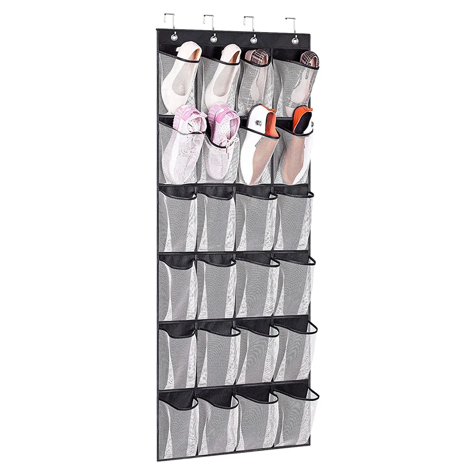 Nonwoven Wall Hanging Shoe Organiser with 24 Pockets