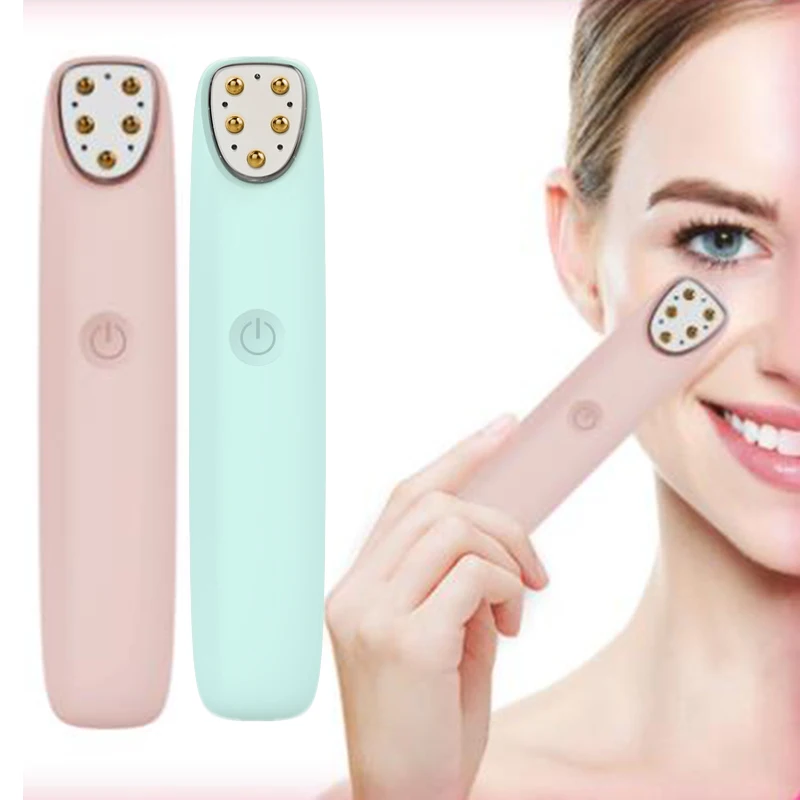 Massage Pen eye Multi-functional RF Eye Massager Facial Skin Anti Wrinkle Dark Circle Remove Electric Massager Heating Vibration