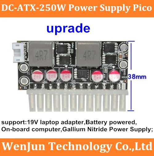 Atx-mini Itx dc para Atx Fonte de Alimentação do pc Bateria do Computador de Bordo Nitreto de Gálio 24v 250w 24v 13.525v Psu