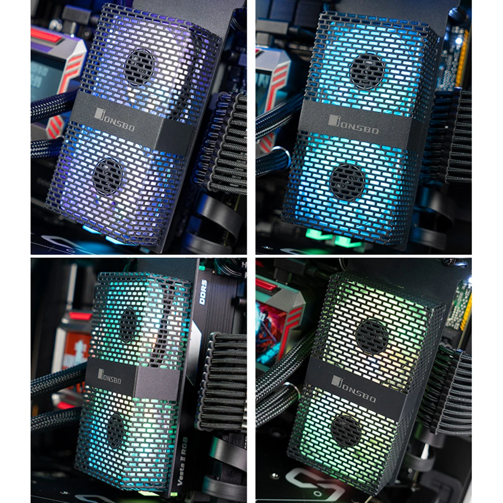 Memory Heat Sink 4Pin PWM Dual 5020 Fans 3600RPM PC Memory Cooling Radiator 5V 3PIN ARGB RAM Cooling Fan for DDR4 DDR5
