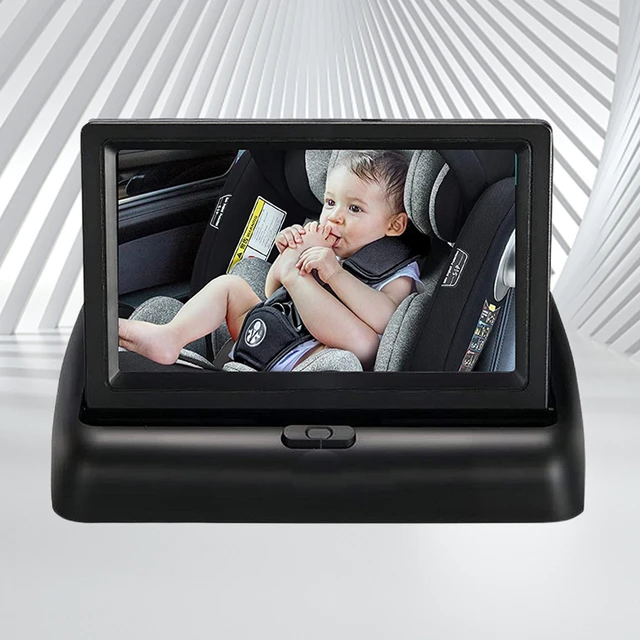 5 Inch Baby Car Mirror HD Dash Cam Baby Monitor Foldable LCD