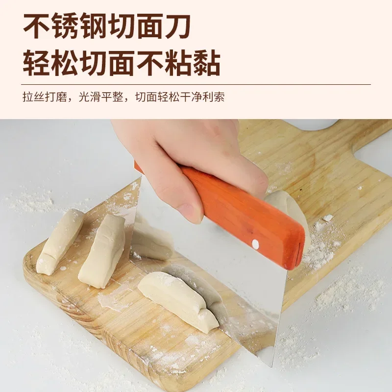 Stainless Steel Pasty Cutters Noodle Knife Cake Scraper with Scale Baking Cake Cooking Dough Scraper Baking Accessories dough scraper baking tool baking accessories cake scraper