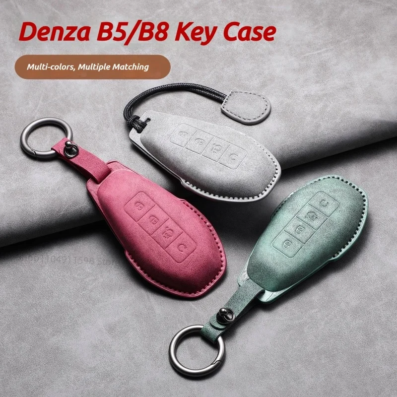 BYD 덴자 B8 2026 풀 커버 가죽 키 커버, 덴자 B5 2026 자동차 키 케이..