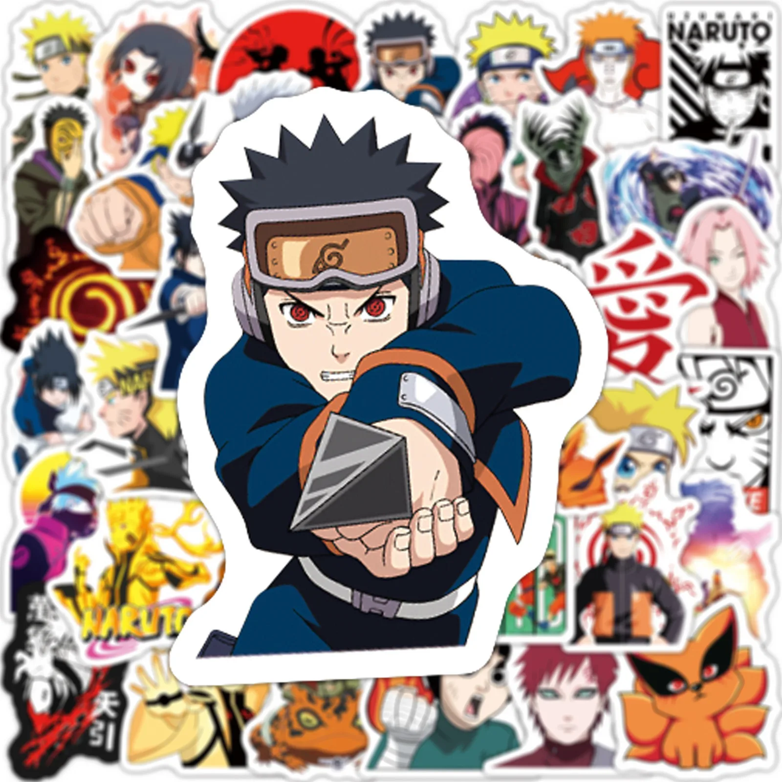 50 Pcs Stickers Naruto Uzumaki Anime Skateboard Luggage Phone Laptop Car  Vinyl