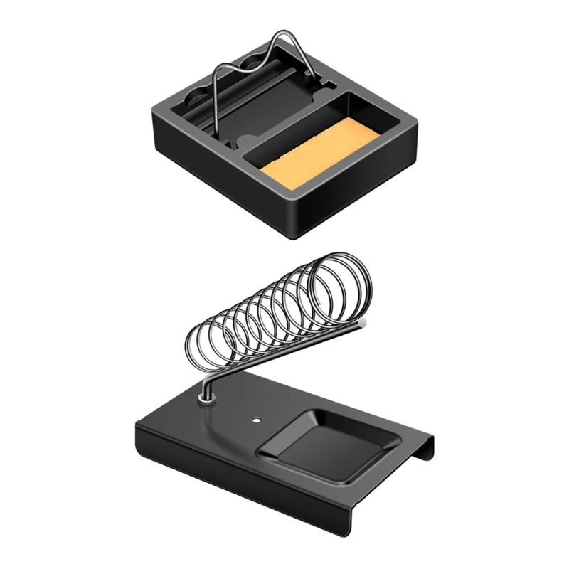 Portable Metal Soldering Iron Holder Stand Holder With Cleaning Sponge Solder Tip Slots Solder Tip Cleaner Tools