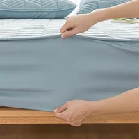 Cotton Mattress Cover Thickened Pad Breathable Soft Bed Cover Bed Linen Elastic Fitted Sheet for Single Double Queen King Beds 3