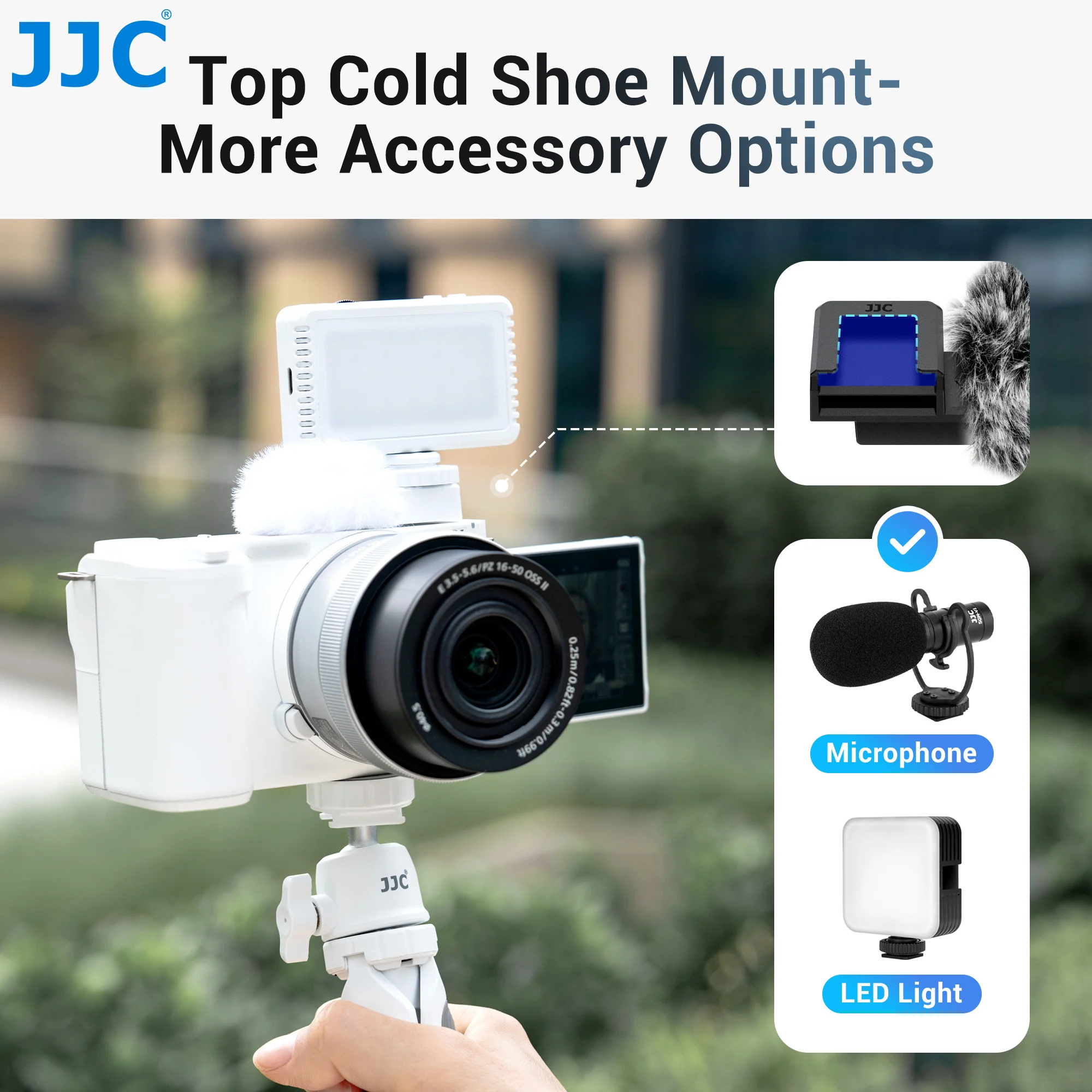 JJC Cold Shoe Wind Muff for Sony ZV-E10 II ZV-1 II ZV-E1 ZV-1F ZV