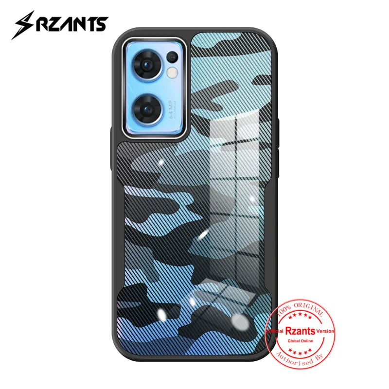 Rzants Half Clear Case Per Oppo Reno 7 Pro 5G Reno 7 5G Global Camouflage Hard Cover [New Beetle] Bumper Custodia In Silicone Per Telefono