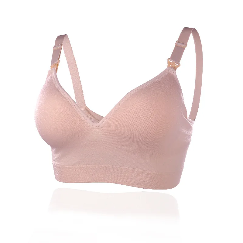 Maternity Nursing Bra Breastfeeding Pregnant Mother Mama Open Breast Bra Wire Free Sleep Underwear Lactating Bralette 3