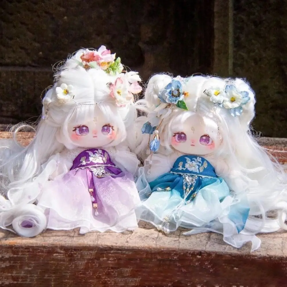 20cm Kawaii Big Eyes No Attribute Plush Cotton Doll Idol Stuffed Super Star Figure Dolls Can Change Clothes Gift for Girls Kids - 4