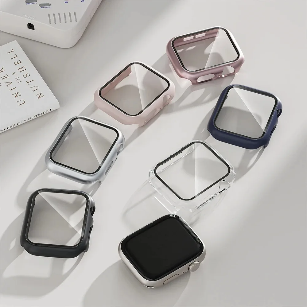 Apple Watch Screen Protector Glass+Cover For Apple Watch Ultra 49mm 46mm 42mm HD Screen Protector Film For Series 9 8 7 6 5 4 SE 45mm 41mm 44mm 40mm