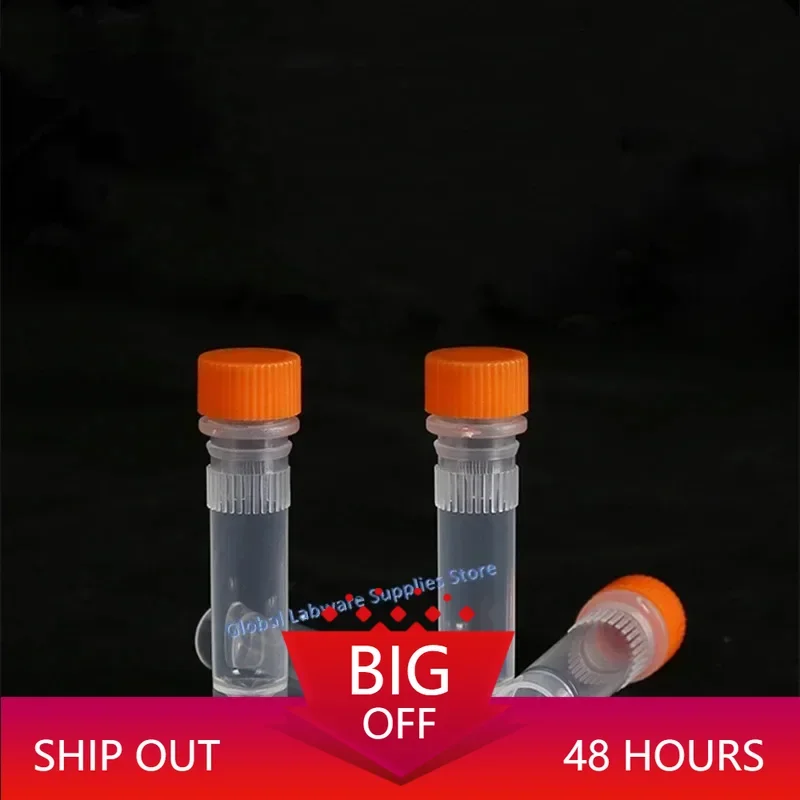 1.5ml PP Lab Cryopreservation Tube Cryotube Freezing Tubes Centrifuge Tube Volume Vials Bottles With Screw Cap ,500pcs