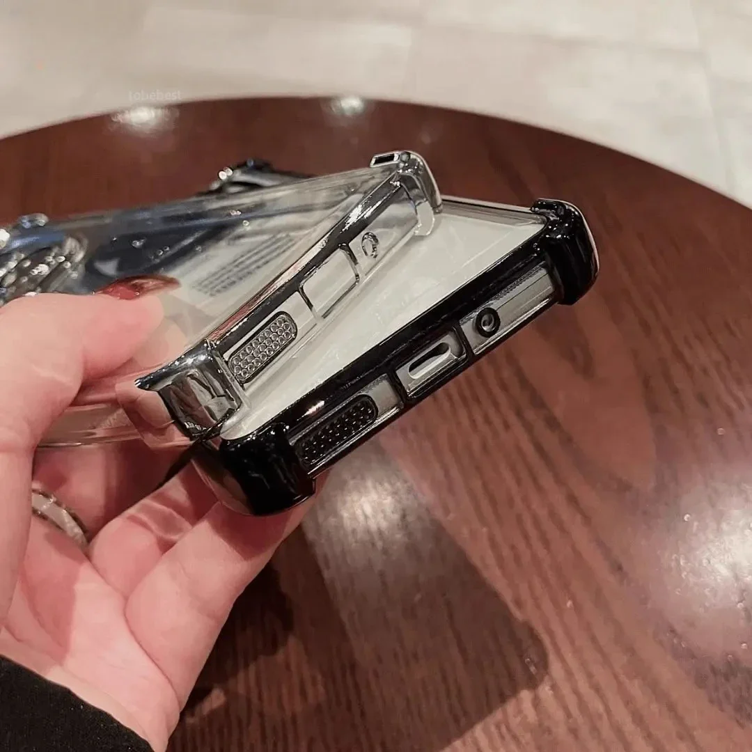 Transparent Silicone Shockproof Phone Case with Plating Finish and Soft Back Cover Bumper