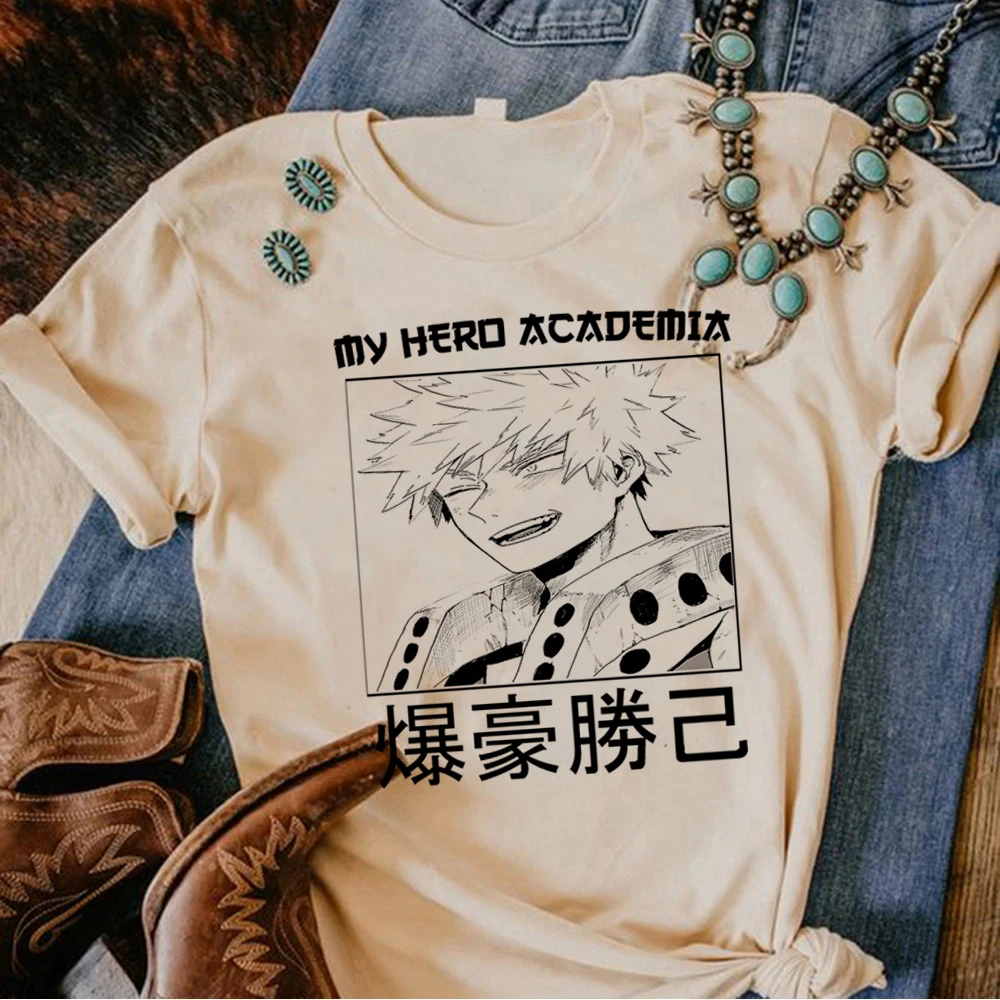 

Bakugo top women graphic Tee girl anime Japanese 2000s clothing