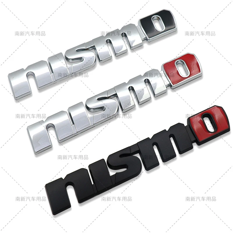 3D Metal Nismo Badge Logo Lettere Car Trunk Emblem Decal Per Nissan Gtr Juke Sentra Y62 370Z 350Z Leaf Nismo Sticker Accessori