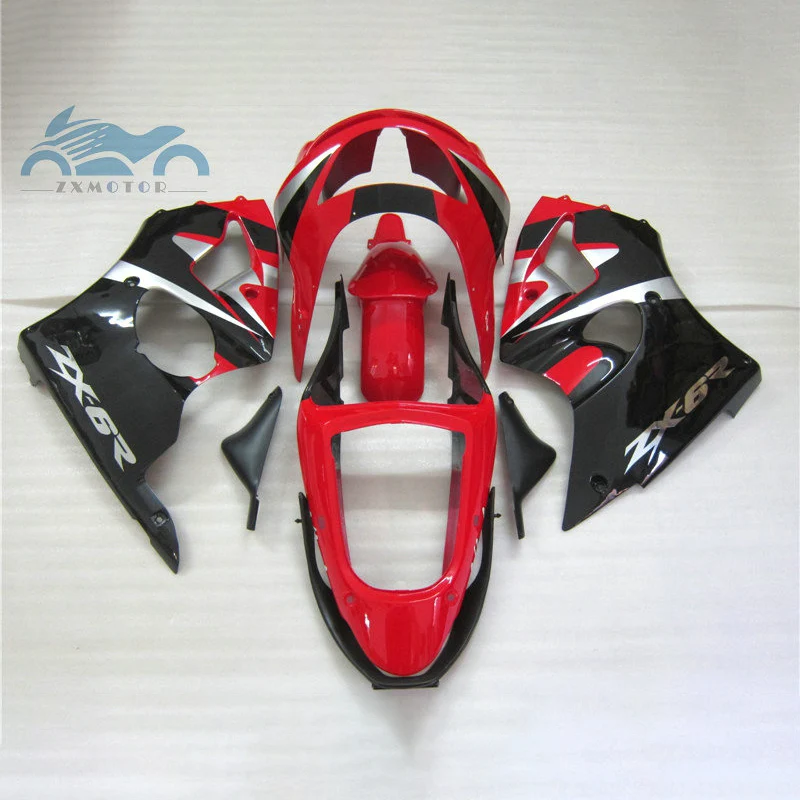 

Motorcycle fairing kit for KAWASAKI Ninja ZX6R 1998 1999 ABS plastic racing fairings kits ZX 6R 636 98 99 red black bodyworks