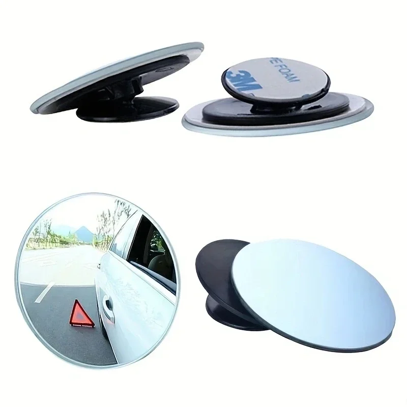Car Blind Spot Rear View Mirror Wide Angle 360 Degree Adjustable Small Round Mirror Car Reverse Auxiliary Rearview Convex