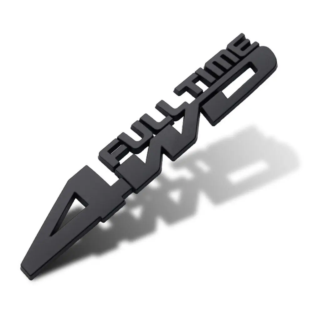 

1pc Metal Black 4WD FULLTIME Logo Badge Sticker Car SUV Rear Trunk Door Tailgate Emblem Accessories