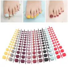 

24 Pcs/set False Toes Nail Matte Full Cover French style Soft Pure color oval Frosted Fake Nails Artificial Nails Art Tips
