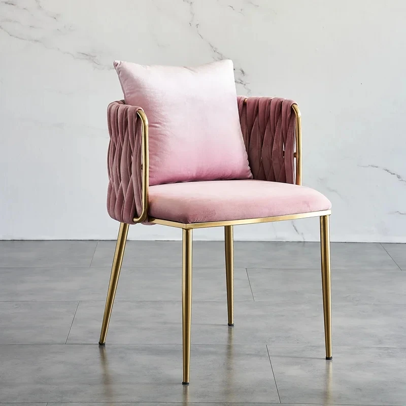 

Wedding Restaurant Dining Chairs Pink Office Nordic Mobile Modern Luxury Ergonomic Chair Bedroom Sillas Nordicas Home Furniture