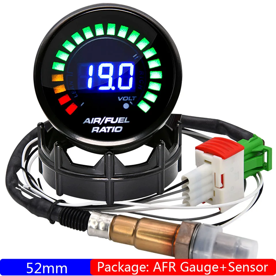 Compteur De Rapport Air-carburant, Jauge De Rapport Air-carburant 2in 12V 7 Couleurs LED Compteur AFR Professionnel De Haute Précision Universel Pour Voiture