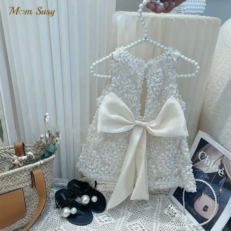

Fashion Girl Princess Floral Lace Dress Infant Toddler Vintage Vestido Sleeveless Party Wedding Birthday Baby Clothes 1-10Y