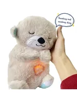 Cute Animal Baby Sleep Soother with Music Lights Rhythmic Breathing Motion Plush Stuffed Animal Musical Baby Toy for Newborns 2