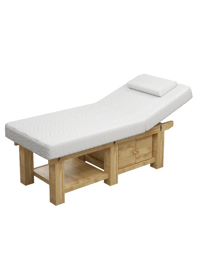 

Solid wood latex beauty salon physiotherapy bed household body tattoo ear picking bed with holes.