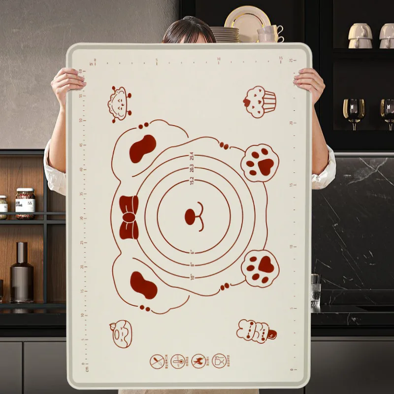 Silicone Kneading Mat Thickened Non-Slip Pizza Dough Baking Sheet Kneading Tool