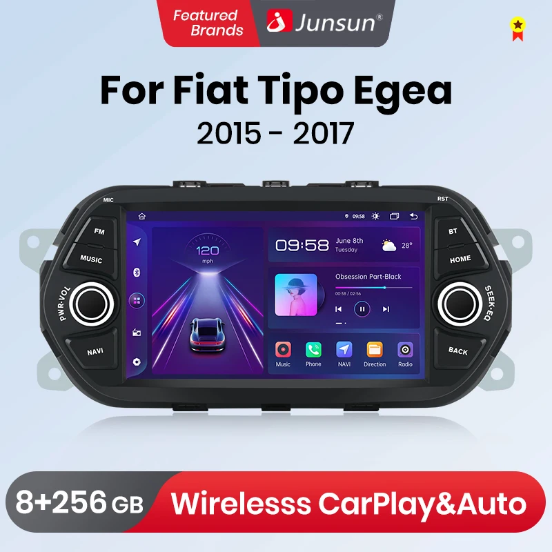Awesafe 7 Pollici Android Auto Radio Per Fiat Tipo Egea 2015 -2017 Carplay Car Multimedia Gps 2Din Autoradio