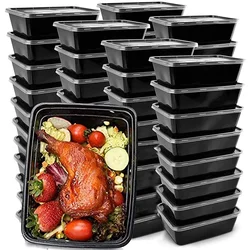 Reusable Meal Prep Containers - 50 - Pack Bento Boxes for Food Storage and Lunch Prep